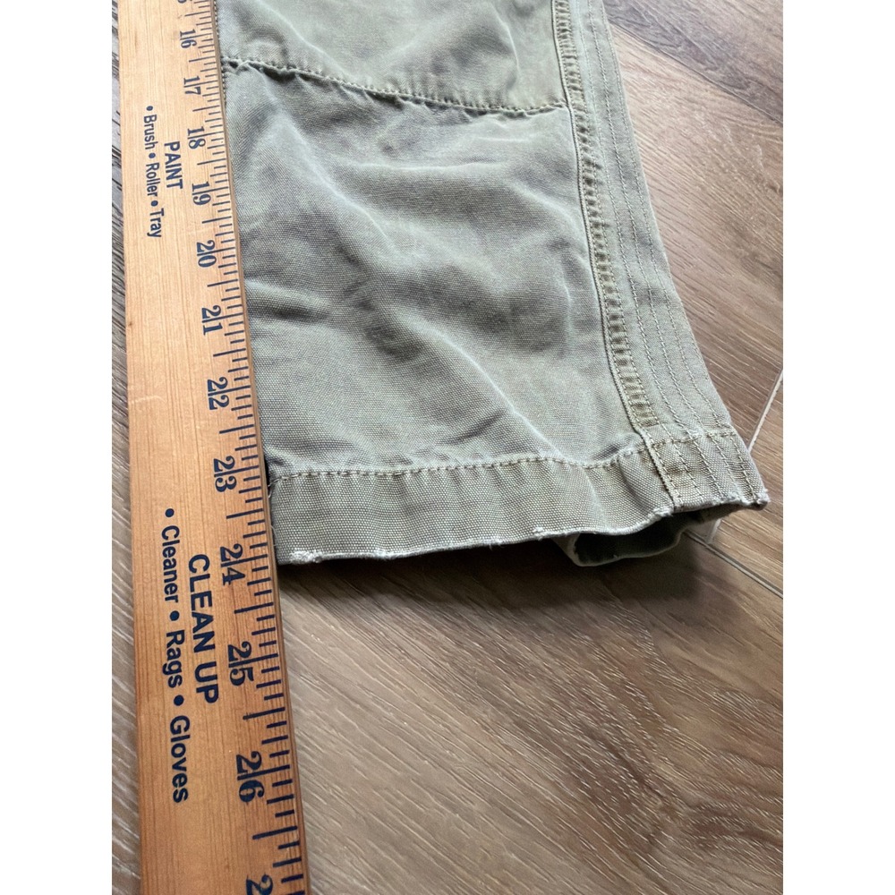 Anthropologie Womens Cargo Pants Size 27 Cropped Lyocell Green Utility Boho Pant - Picture 9 of 9